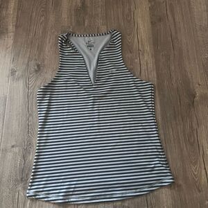Nike Dr-Fit Stripe V Neck Athletic Top Size Large